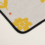 Simple Yellow - Floral pattern Desk Mat Gallery Image 4