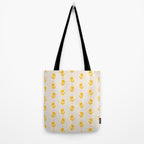 Simple Yellow - Floral pattern Tote Bag Gallery Image 2