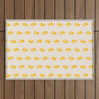 Simple Yellow - Floral pattern Outdoor Rug Gallery Image 1