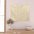 Simple Yellow - Floral pattern Wall Tapestry Gallery Image 2
