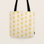 Simple Yellow - Floral pattern Tote Bag Gallery Image 1