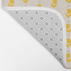 Simple Yellow - Floral pattern Bath Mat Gallery Image 2