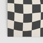 Black and White Wavy Checkered Pattern Poster Gallery Image 3