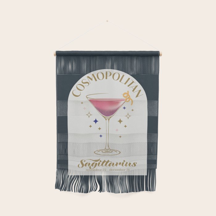 Cosmopolitan Cocktail Zodiac Sign Wall Hanging Gallery Image 1