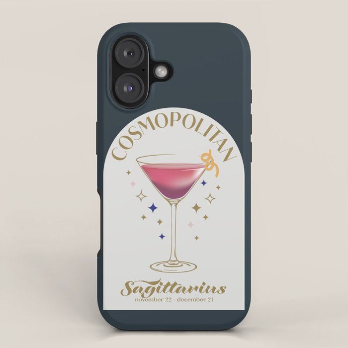 Cosmopolitan Cocktail Zodiac Sign iPhone Case Gallery Image 1