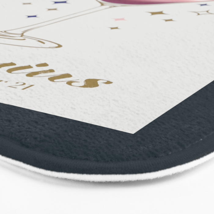 Cosmopolitan Cocktail Zodiac Sign Bath Mat Gallery Image 3