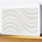 Wavy Stripes XLII - Grey and White Wall Mural Gallery Image 2