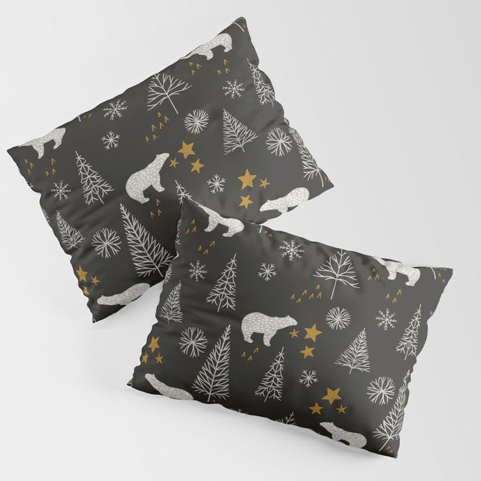Modern Dark Christmas  Pillow Sham Gallery Image 3