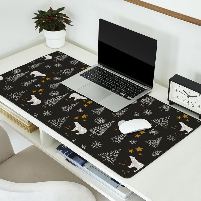 Modern Dark Christmas  Desk Mat Gallery Image 2