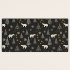 Modern Dark Christmas  Desk Mat Gallery Image 3