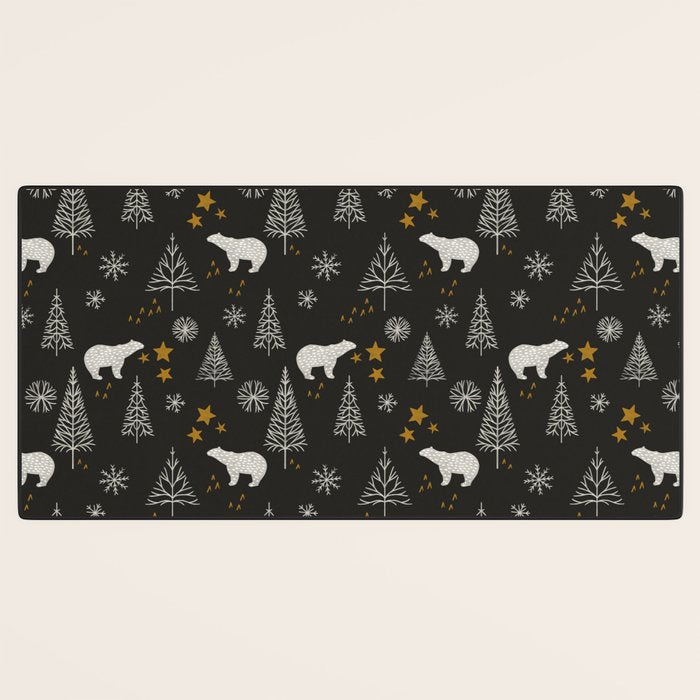Modern Dark Christmas  Desk Mat Gallery Image 3