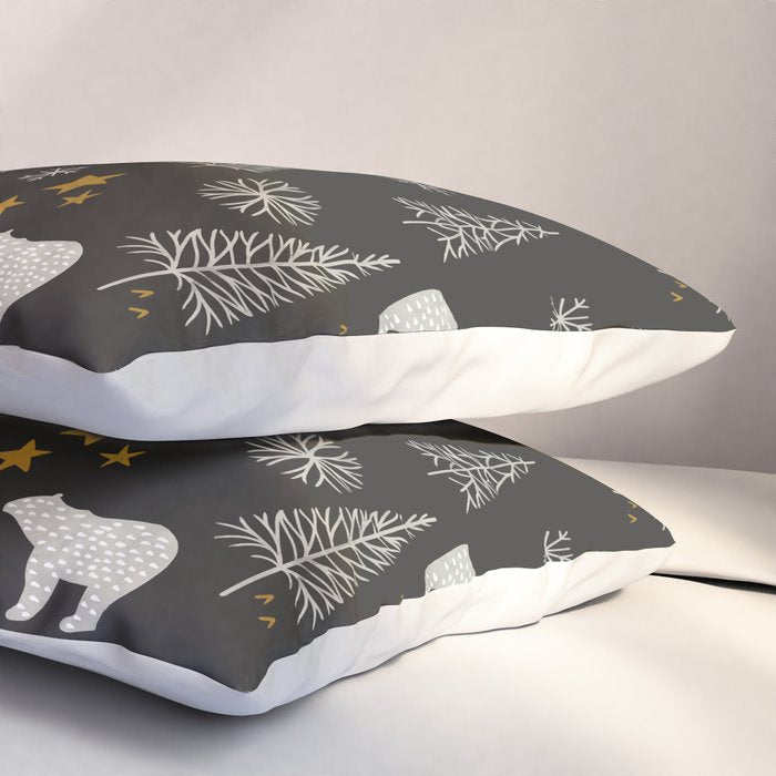 Modern Dark Christmas  Pillow Sham Gallery Image 3