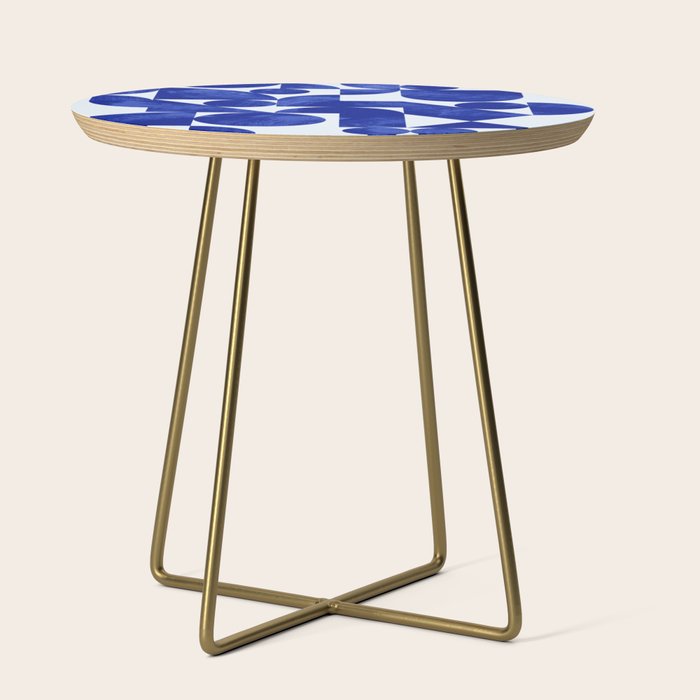 blue hues geometric Side Table Gallery Image 1