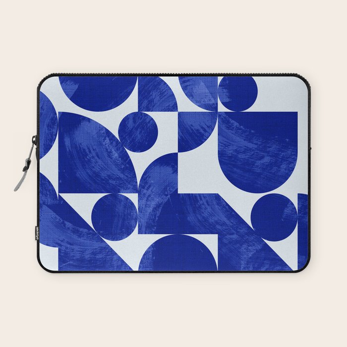 blue hues geometric Laptop Sleeve Gallery Image 1
