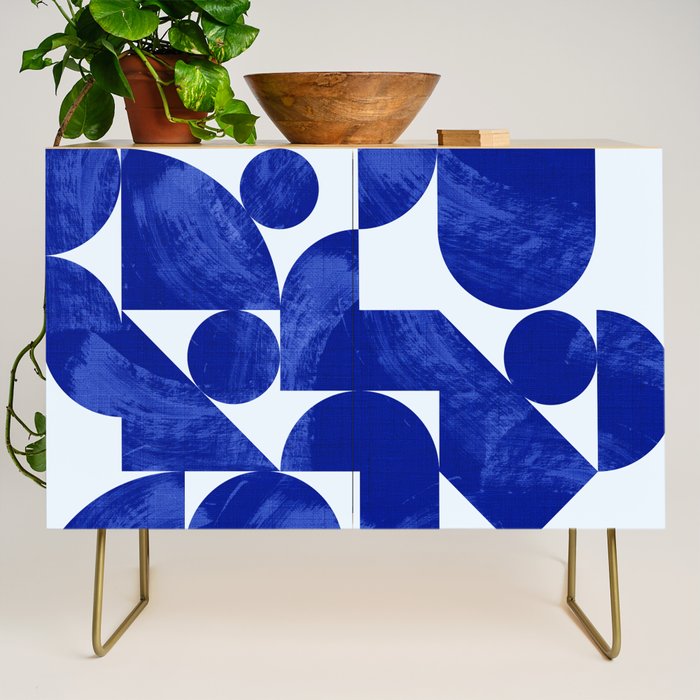 blue hues geometric Credenza Gallery Image 1