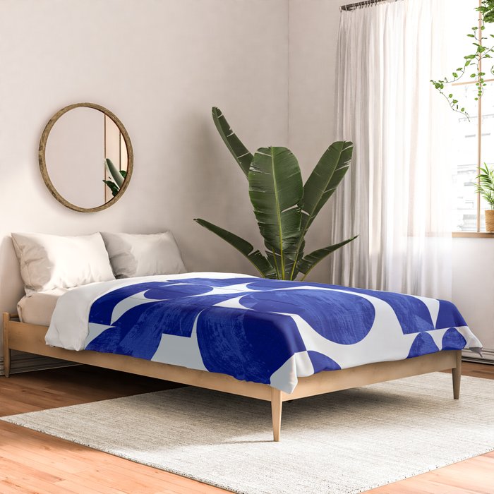 blue hues geometric Comforter Gallery Image 2