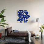blue hues geometric Wood Wall Art Gallery Image 2