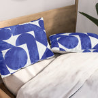 blue hues geometric Pillow Sham Gallery Image 2