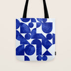 blue hues geometric Tote Bag Gallery Image 1