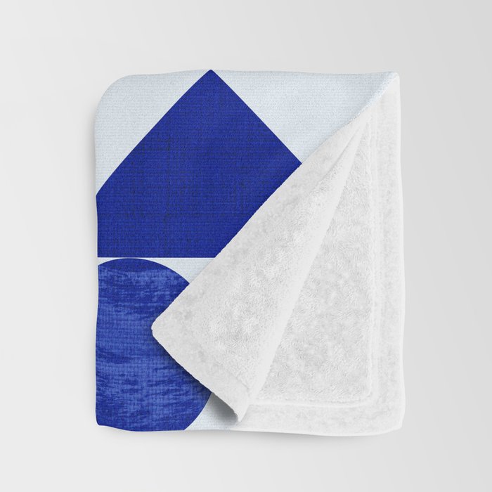 blue hues geometric Throw Blanket Gallery Image 3