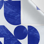 blue hues geometric Wall Tapestry Gallery Image 3