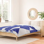 blue hues geometric Duvet Cover Gallery Image 2