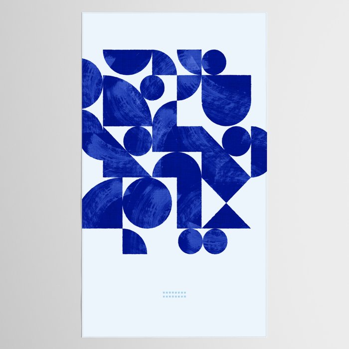 blue hues geometric Tablecloth Gallery Image 2