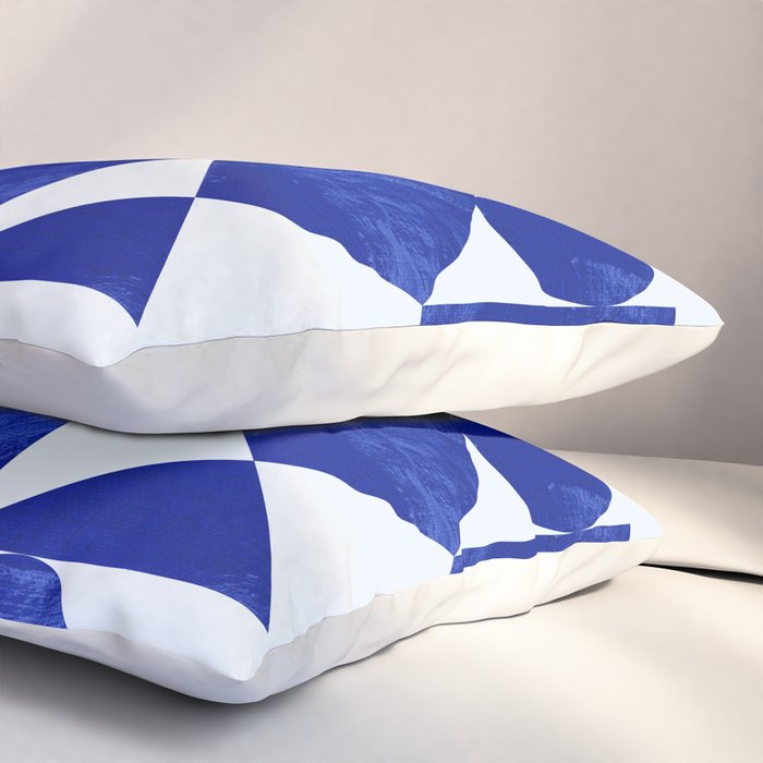 blue hues geometric Pillow Sham Gallery Image 3