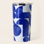 blue hues geometric Travel Mug Gallery Image 1