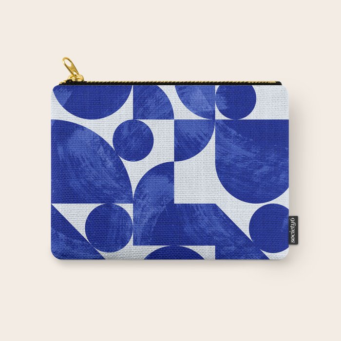 blue hues geometric Carry All Pouch Gallery Image 1