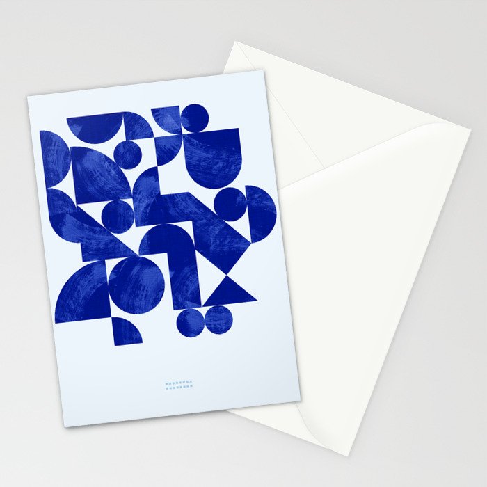 blue hues geometric Stationery Card Gallery Image 2