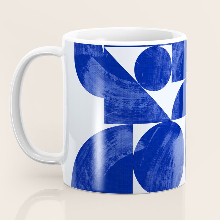 blue hues geometric Coffee Mug Gallery Image 3