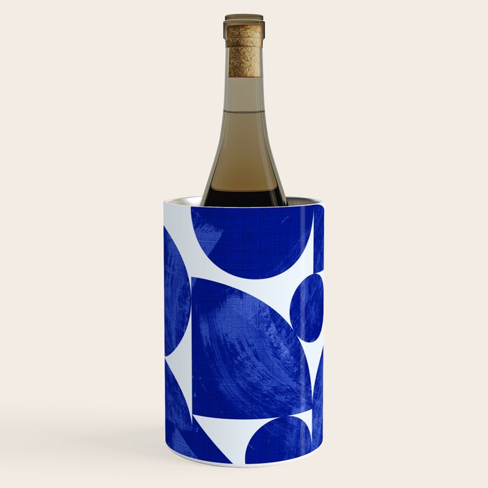 blue hues geometric Wine Chiller Gallery Image 2