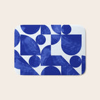 blue hues geometric Bath Mat Gallery Image 1