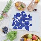 blue hues geometric Cutting Board Gallery Image 2