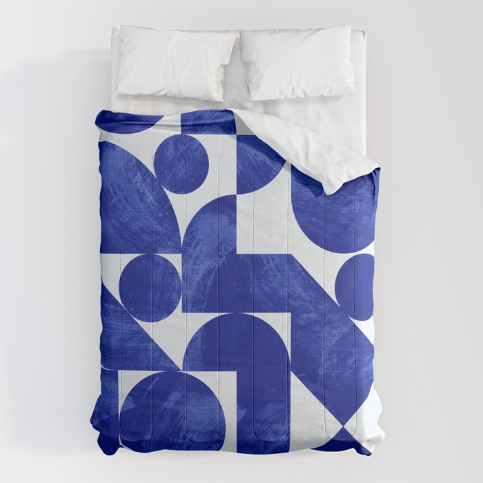 blue hues geometric Comforter Gallery Image 1