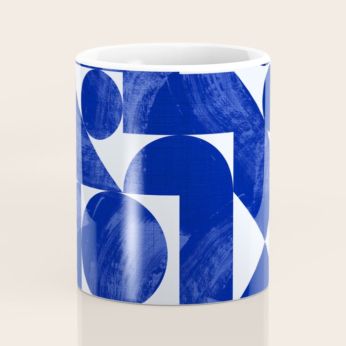 blue hues geometric Coffee Mug Gallery Image 4