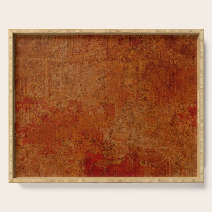 Warm orange cooper red Serving Tray Gallery Image 1