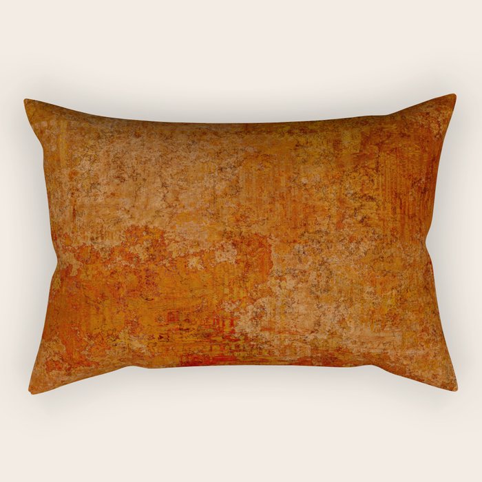 Warm orange cooper red Rectangular Pillow Gallery Image 1