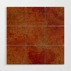 Warm orange cooper red Wood Wall Art Gallery Image 1