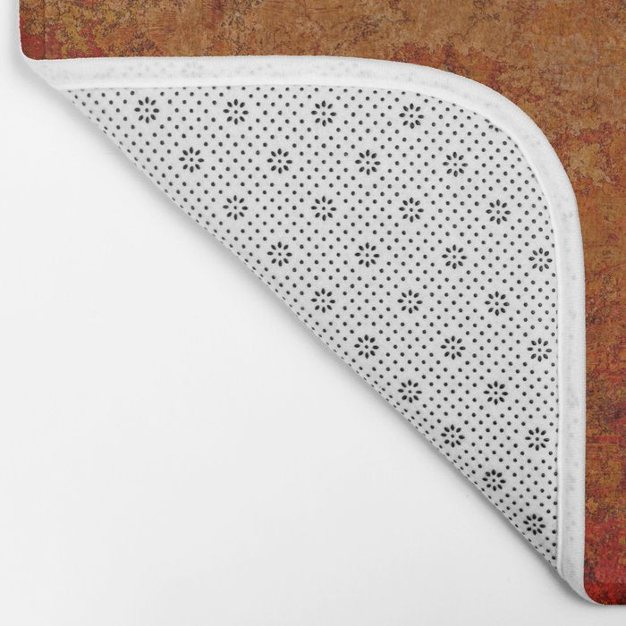 Warm orange cooper red Bath Mat Gallery Image 2