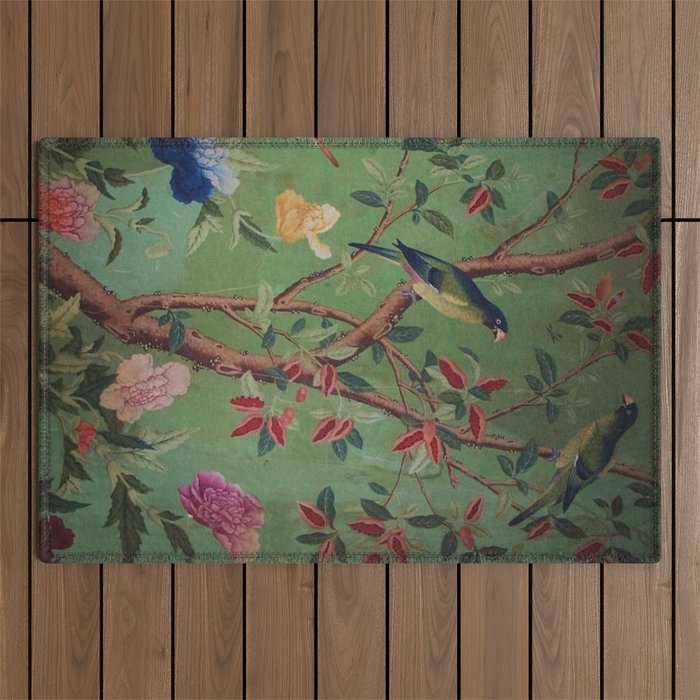 Green Dream Chinoiserie Outdoor Rug Gallery Image 1
