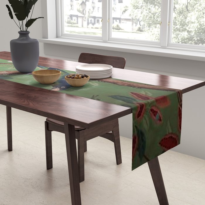 Green Dream Chinoiserie Table Runner Gallery Image 2