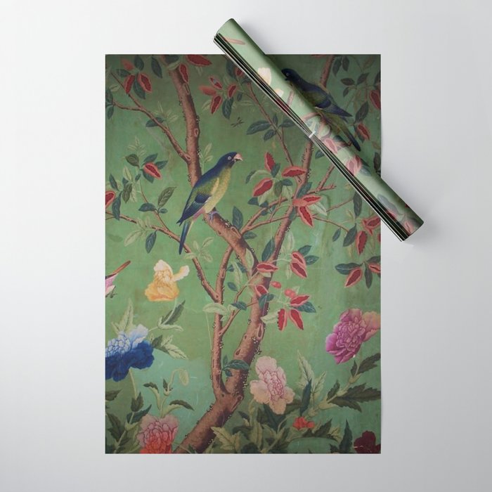 Green Dream Chinoiserie Wrapping Paper Gallery Image 1