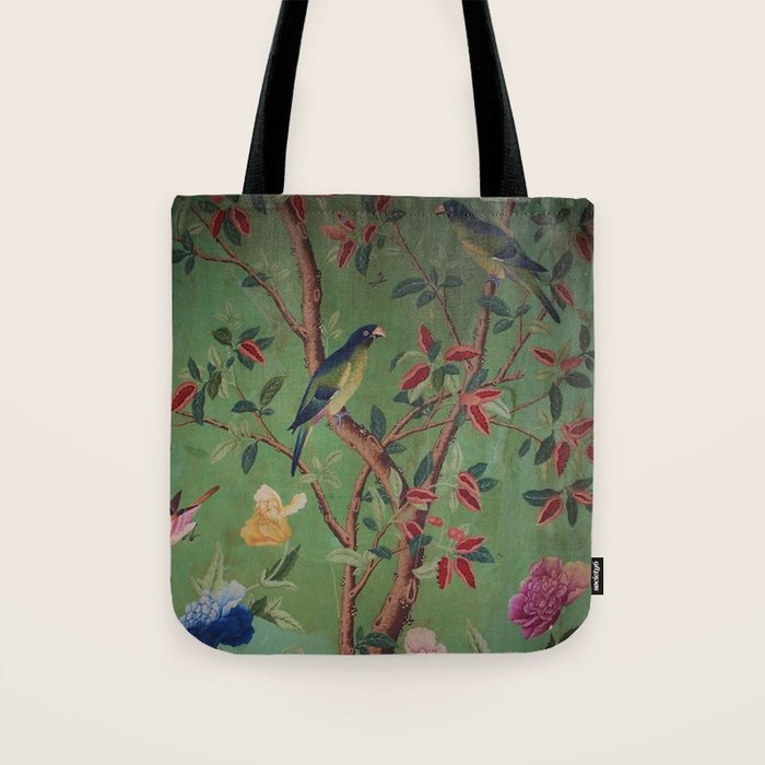 Green Dream Chinoiserie Tote Bag Gallery Image 1