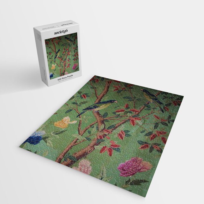 Green Dream Chinoiserie Jigsaw Puzzle Gallery Image 2
