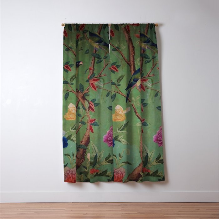 Green Dream Chinoiserie Window Curtain Gallery Image 3