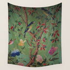 Green Dream Chinoiserie Wall Tapestry Gallery Image 4