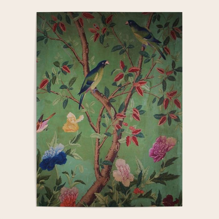 Green Dream Chinoiserie Poster Gallery Image 1