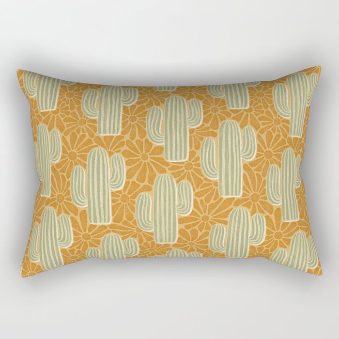 Sonora - gold and sage Rectangular Pillow Gallery Image 1